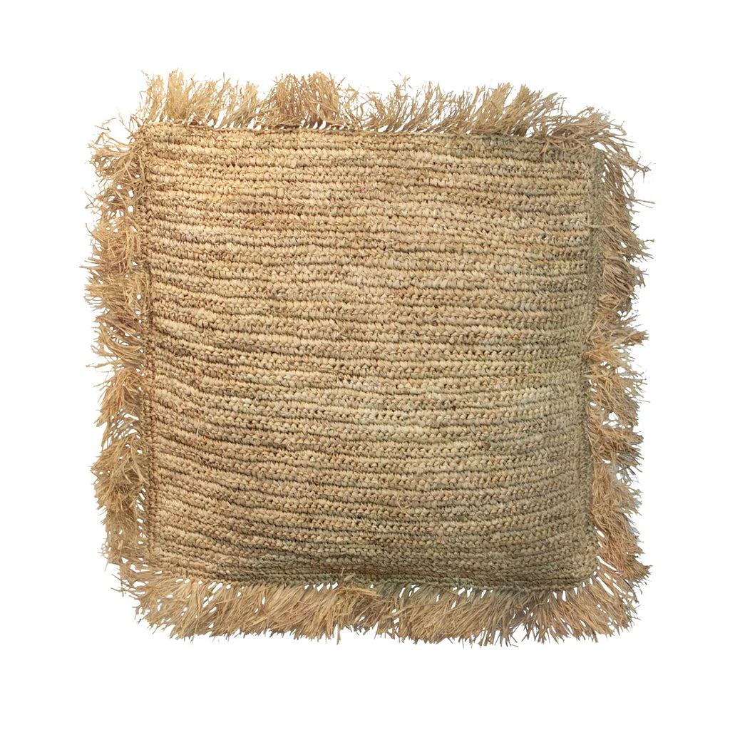 Der Raffia-Kissenbezug - Quadratisch - Natur - 60x60