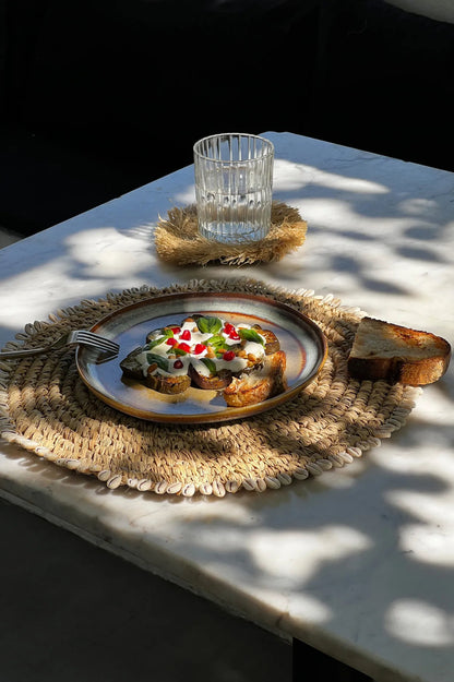 Das Raffia Muschel-Platzdeckchen - Natur