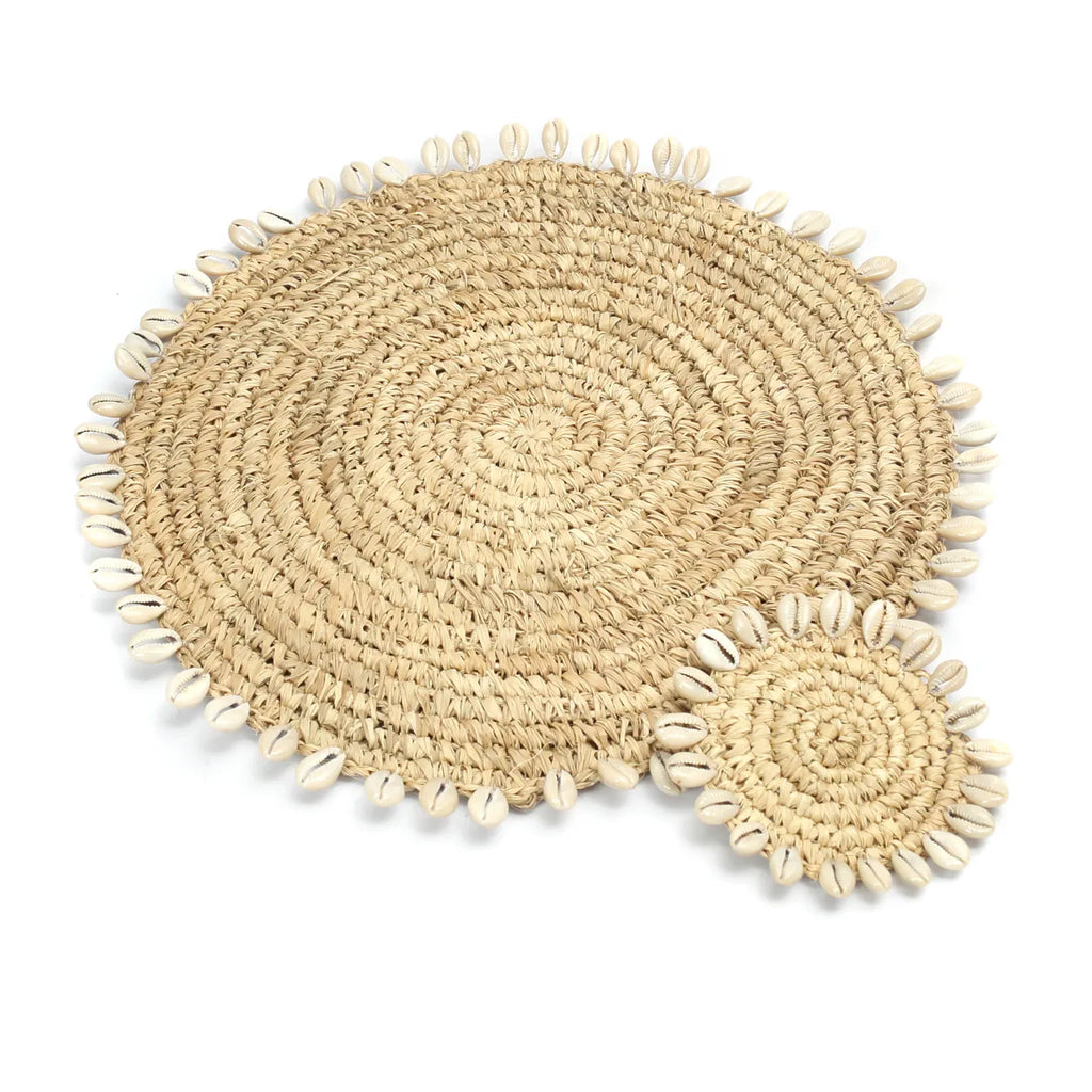 Das Raffia Muschel-Platzdeckchen - Natur