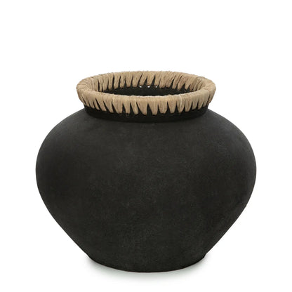 Die Styly Vase - Schwarz Natur - L