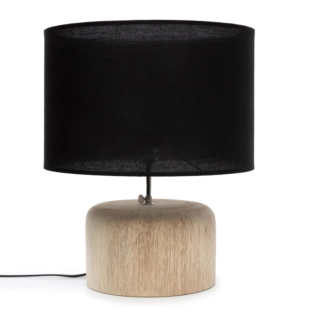 Die Teakholz-Tischlampe - Natural Black