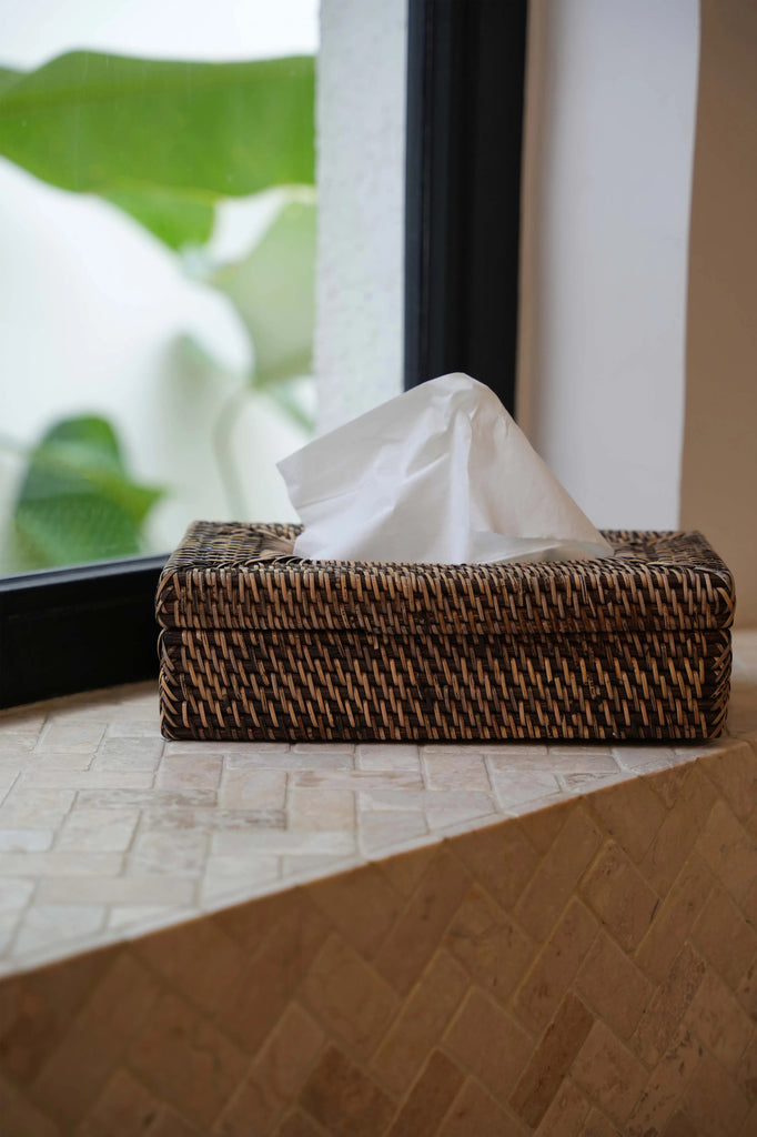 Die Rattan Classic Tissue Box - Naturbraun